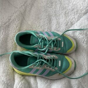 Adidas Women's Sneakers - Mint Green and Yellow